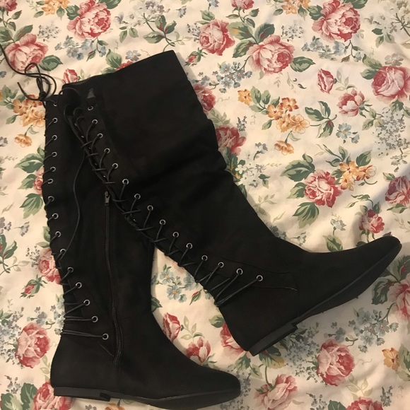 JustFab Shoes - *SOLD* Marian Lace Up Boot